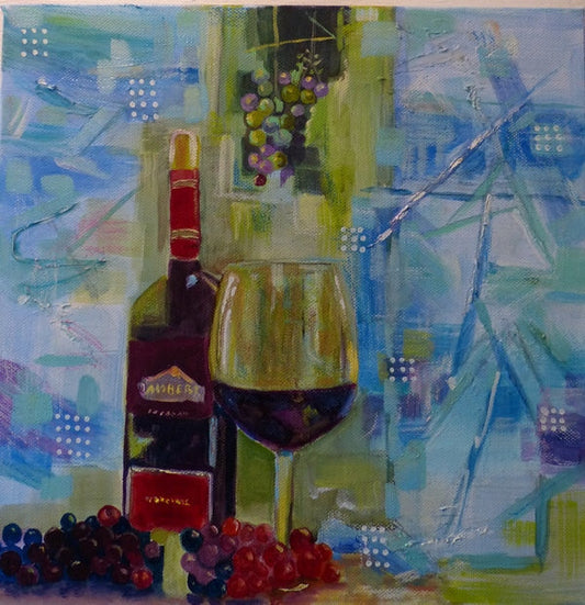 'Celebration' After the Harvest — original mixed media still life painting by Tasmanian artist Jeanette Cocker